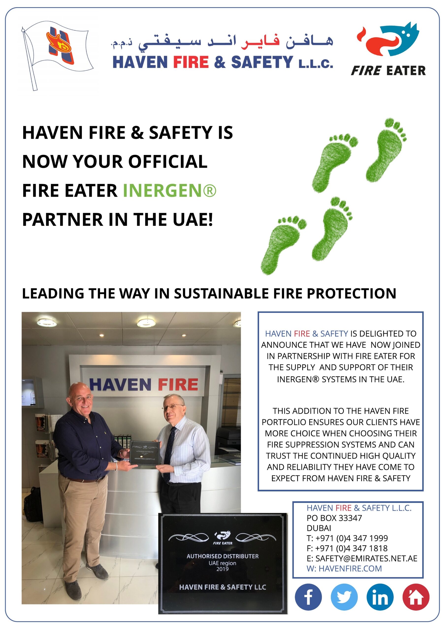Haven Fire & Safety Partners With Fire Eater!